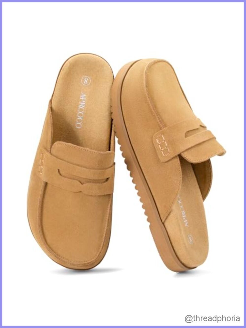 Women's Suede Clogs Wide Toe Box Non-Slip Arch Support Comfort Mules